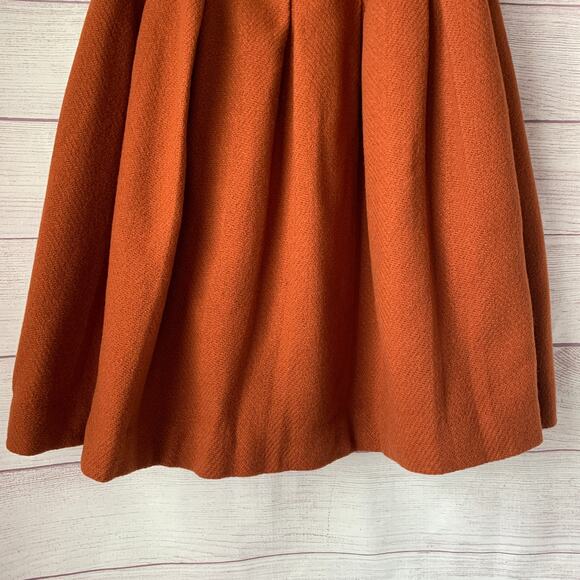 Vintage Kelita Brown A-Line Pleated Skirt Side Zipper Closure - Picture 7 of 16